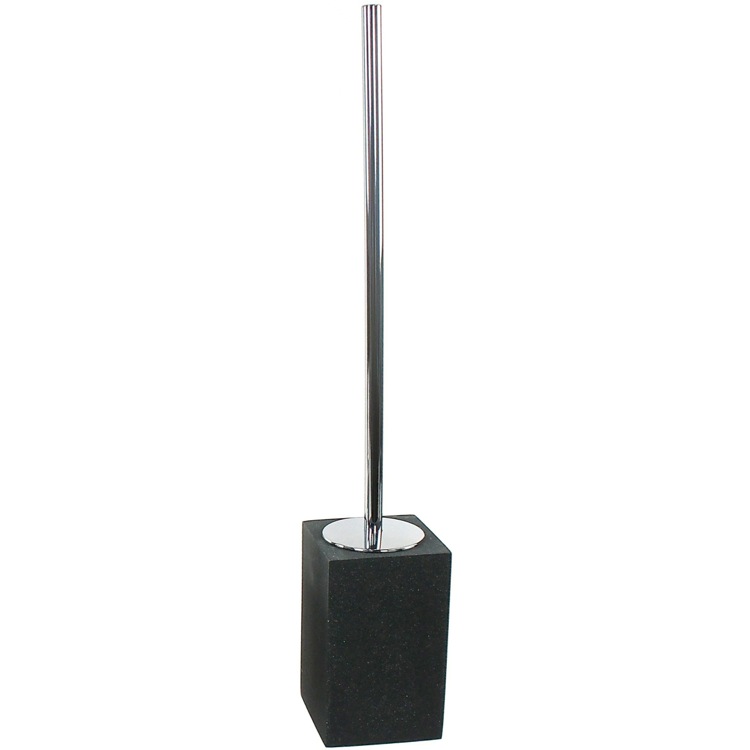 Toilet Brush, Gedy OL33-14, Floor Standing Square Toiletbrush Holder in Black Finish